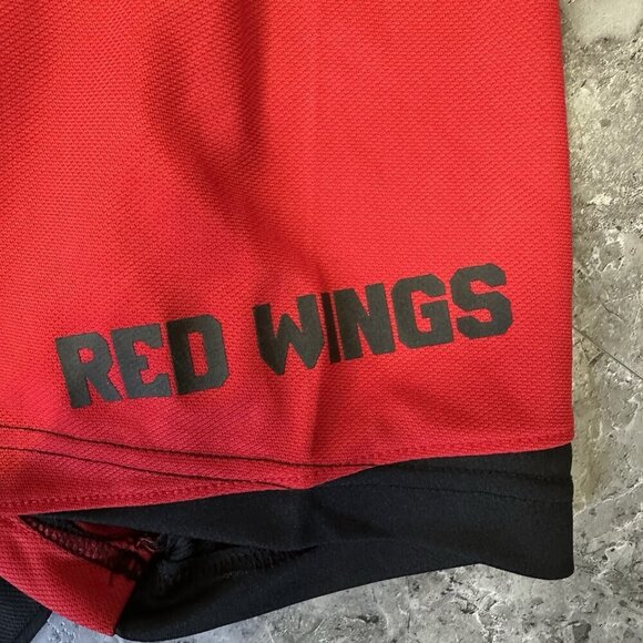 Detroit Red Wings Polo Shirt Size XL Reebok Center Ice Collection Black Red - Picture 5 of 8